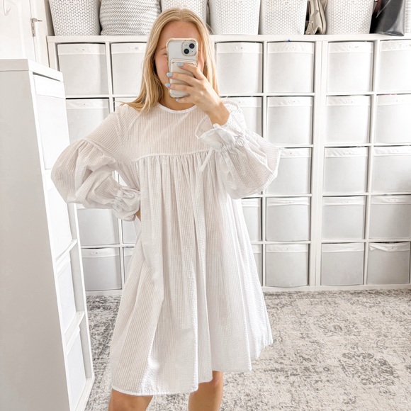 Mette Bjerg Dresses & Skirts - Mette Bjerg Striped Long Sleeve Mini Dress